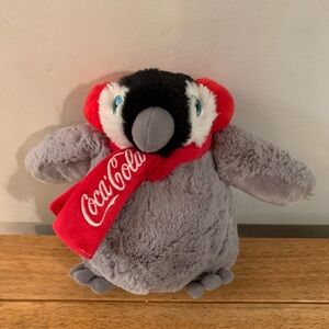 Coca Cola Soda Penguin Holiday Plush Stuffed Animal 7"